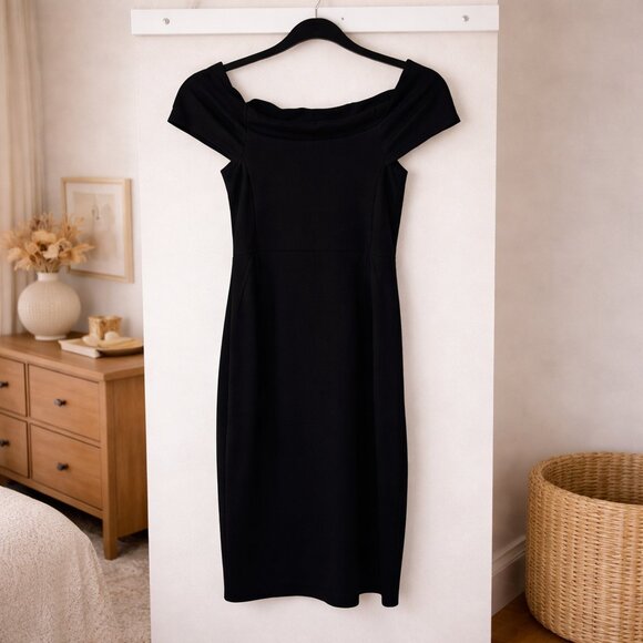 Zara Dresses & Skirts - Zara Off Shoulder Black Dress Size Medium